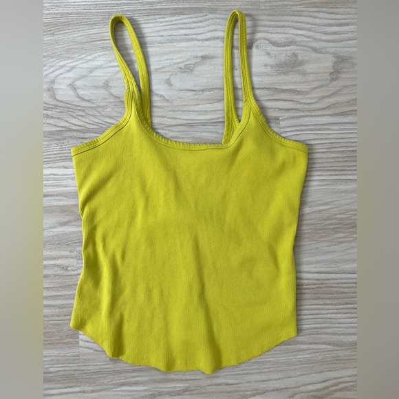 FREE PEOPLE movement chartreuse top size M workout tank - Picture 1 of 3